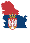 Serbia Map Flag